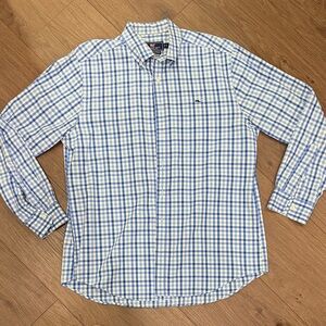 Vineyard Vines Blue and White Checkered Shirt